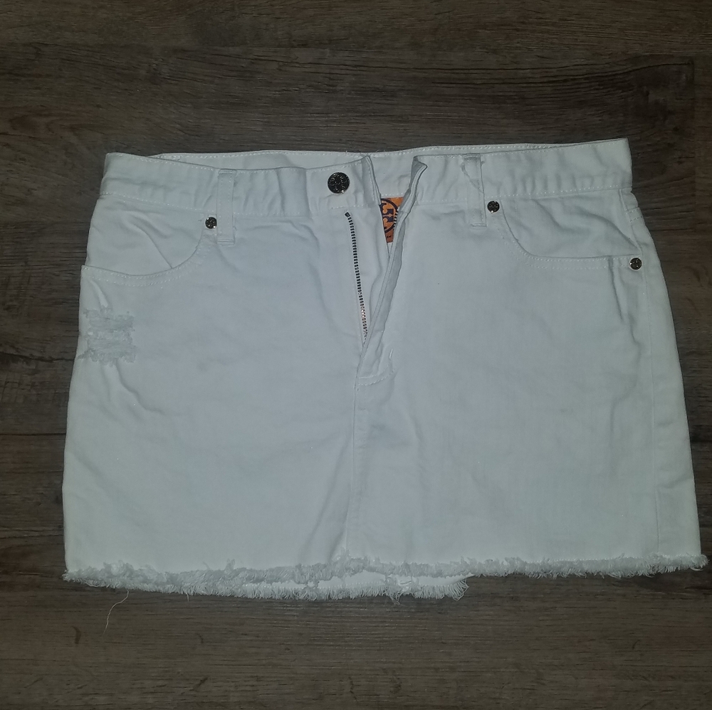 Tory Burch cut off mini skirt